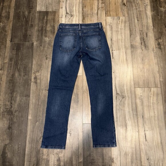 Mott & Bow Womens 28x30 Boyfriend Dark Wash Mid Rise Stretch Jeans - Picture 3 of 5